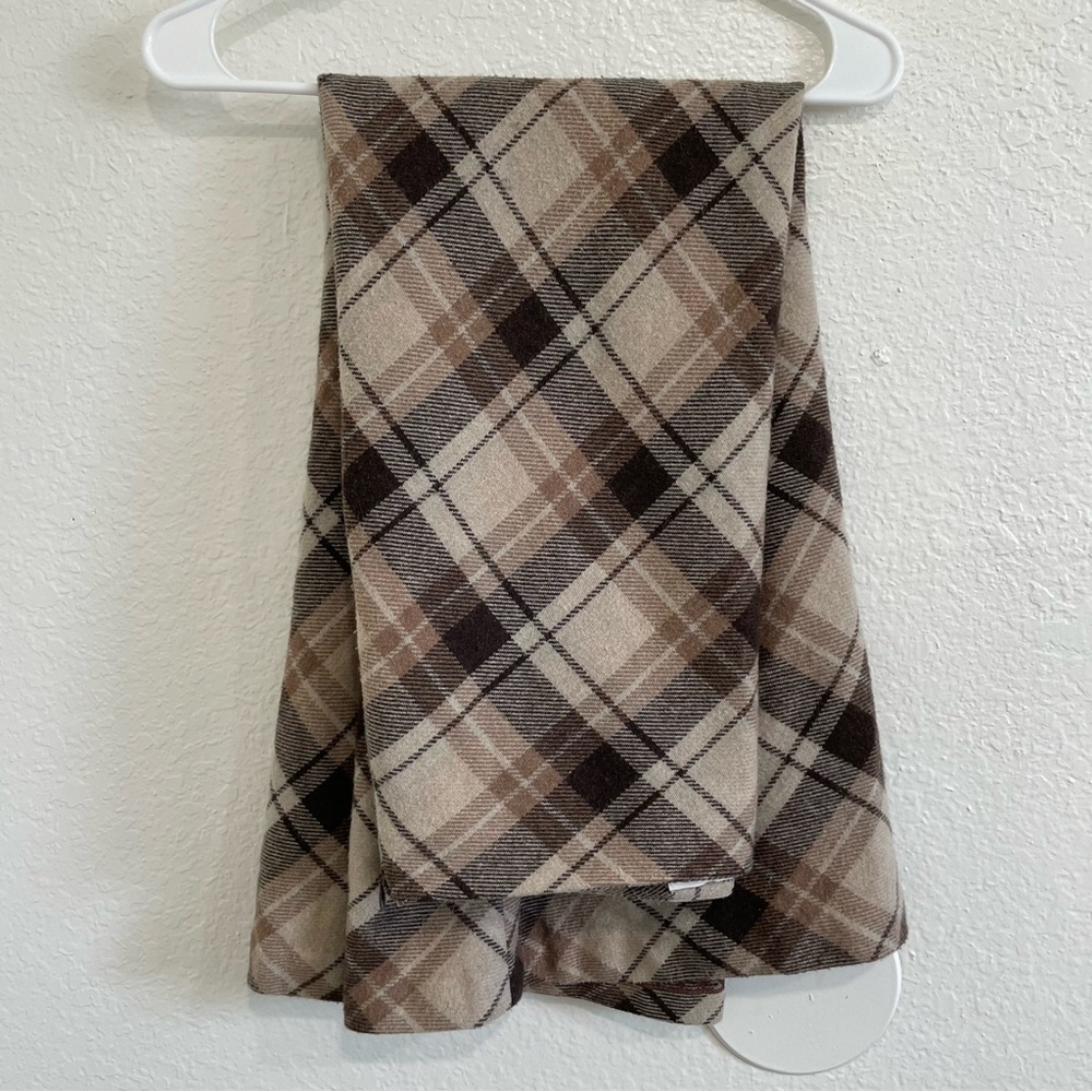 A. Giannetti Vintage Womens Brown Plaid Wool Maxi Skirt